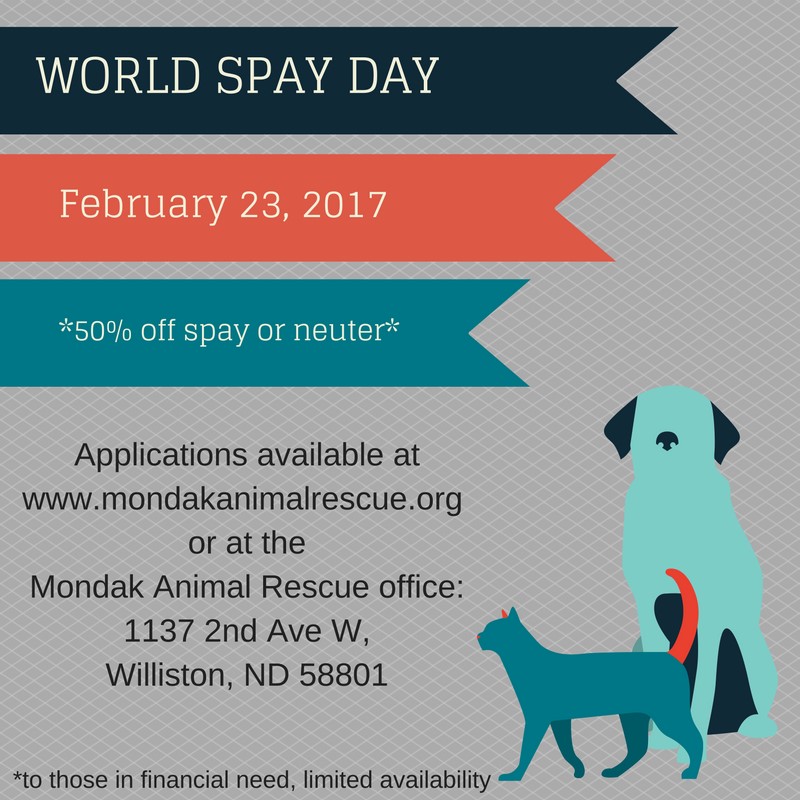 World Spay/Neuter DAY MonDak Animal Rescue